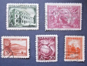 Latvija,Littauen ,Posten 1938 - Bild 1 von 1