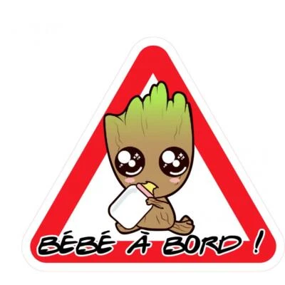 BEARN Bébé à bord Groot autocollant sticker adhesif logo 394