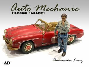 American Diorama 1:18 Scale (10cm) Mechanic Figure - Chainsmoker Larry AD-76261