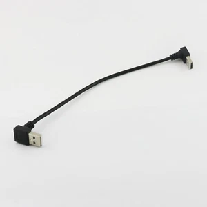 USB 2.0 Type A Male to 2.0 A Male Down Angle Data Extension Adapter Cable 25cm - Picture 1 of 9