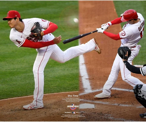 Shohei Ohtani Los Angeles Angels Unsigned 2021 Opening Week Collage Photograph Cover