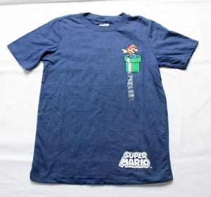 Carter's Boys Kids Short Sleeve Super Mario Pocket Tee AP2 Navy Blue Size: 8 NWT - Picture 1 of 4