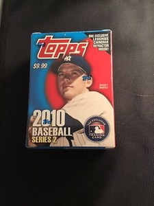 2010 Topps Series 2 sealed Mickey Mantle Cereal Box 55 cards + Legends refractor