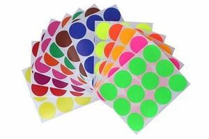 Round Circular Labels 1.5 Inch 38mm for Inventory Office Marking Dots 156 Pack - Picture 1 of 7