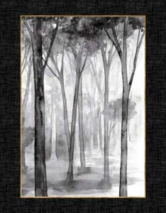 Watercolor Sketchbook Collection Tree Forest Cotton Fabric StudioE 35"X44" Panel - Picture 1 of 1