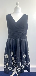 Women's, Dressbarn Collection, Dress, Size 22, Black & White, Vintage, Midi - Picture 1 of 12