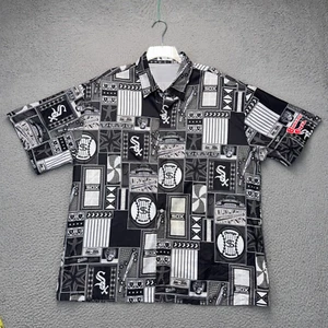 Chicago White Sox Hawaii Herren Hemd mit Knopfleiste XL schwarz grau Bettler Pizza - Bild 1 von 9