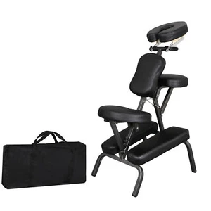 Portable Massage Chair Folding Tattoo Chair Salon Facial Spa PU Leather Pad Home - Picture 1 of 22