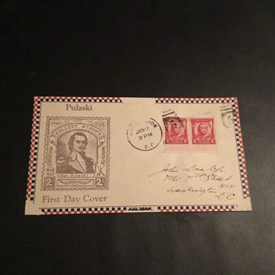 FDC 1931 #690-3d A.C. ROESSIER CACHET “GENERAL PULASKI 1748-1799 USA  - Image 1 of 2