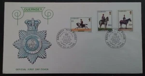 1975 Guernsey Military Uniforms FDC ties 3 Stamps cd Philatelic Bureau - Picture 1 of 2