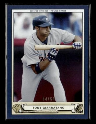 2005 Upper Deck Update #281 Tony Giarratano 2005 UD Origins Update Blue #/50 - Image 1 of 2