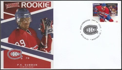 CANADÁ Sc #2671.15 MONTREAL CANADIENSES P.K. SUBBAN ON EXCELENTE CUBIERTA PRIMER DÍA Foto 1 de 1