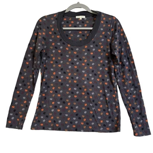 Laura Ashley Top Size S Grey Floral Long Sleeve Round Neck Stretch - Bild 1 von 13