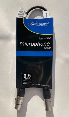 ADJ Accu-Cable 3 pines XLR cable m/f cable de micrófono de bajo ruido 0,5 m Foto 1 de 3