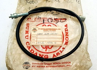 NOS HONDA CB125 CB125J CB125S2 CG125 XL125 K2 K3 TACHOMETER CABLE  37260-383-000 - Image 1 of 4
