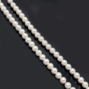 Filo bianco argento naturale 3,00 mm tondo mare del sud "Negros" Filippine 14" - Foto 1 di 4