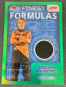 2024 Topps Finest Formula 1 F1 Fomulas Relic Green Ref Oscar Piastri/50🔥🔥🔥 - Picture 1 of 2
