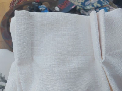 Bespoke Curtain Cream Cotton Weave  42ins L 80ins W (B2) - Image 1 of 4