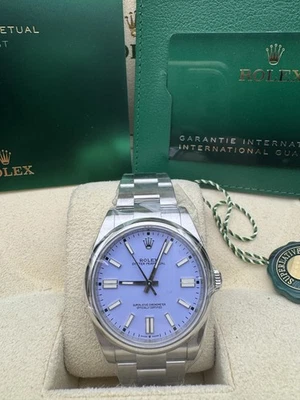 Rolex Oyster Perpetual 41 mm 124300 esfera lavanda personalizada caja y papeles + original Foto 1 de 4