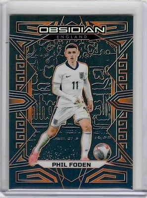 2023-24 Panini Obsidian #151 Electric Etch Orange Phil Foden 7/40 SP Inglaterra - Imagem 1 de 2
