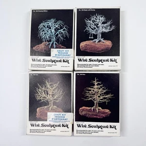 Kelly's Draht Skulptur (4) Bausätze Nr 102 104 105 106 Weide Ahorn Eiche Vintage Neu - Bild 1 von 7