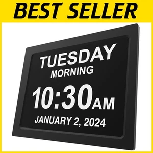 Senior-Friendly Alzheimer’s Clock, Custom Alarms, 12-Inch - Picture 1 of 8