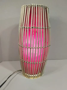 Mid Century Modern Style Boho Wicker Rattan Table Lamp 14” Tall - Picture 1 of 14