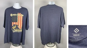 New Holland Seed Farming T Shirt Mens 4XL Blue 50/50 American Flag Logo - Picture 1 of 4