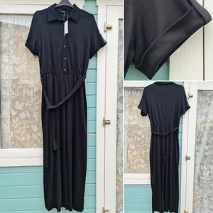 George Jumpsuit schwarz Baumwolle Kurzarm Größe UK 18 neu mit Etikett Damen UVP 25€ - Bild 1 von 14