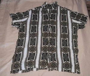 Casa Moda Men’s Shirt Size XL White/Gold with versace pattern Short Sleeves - Picture 1 of 10