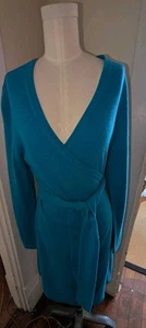 Diane von Furstenberg Kaschmir Wickelkleid Astrid Briliant Blue Large Corpcore - Bild 1 von 15