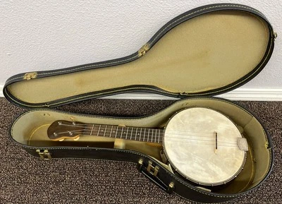 Vintage Banjo Ukulele 1920s Epiphone House of Stathopoulo with Hard Case - Image 1 of 4