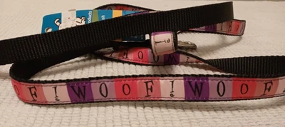 New RC Pets 3/4" x 6 ft Dog Leash Sound Pink Woof  - Image 1 of 2