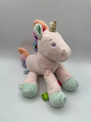 Taggies DREAMSICLE UNICORNIO Rosa Pastel Melena Cuerno Dorado Peluche Bebé Lovey 12" 2015 Foto 1 de 4