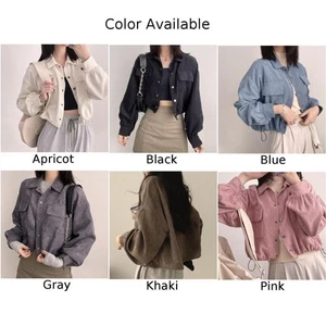 Trendy Women's Drawstring Corduroy Jacket for Spring and Autumn Outfits - Picture 1 of 24