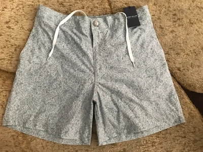 Peter Millar Crown Crafted Swim Shorts Mens Medium Sage Fog Green Palm Print NWT - Image 1 of 4