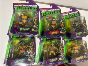 XRARE Teenage Mutant Ninja Turtles 2012 Reissue Complete Set of all 6 Figures - Picture 1 of 15
