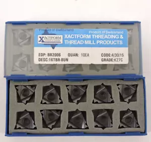 Inserto carburo 16TBR 8UN K27C XactForm, paquete de 10 - Imagen 1 de 2