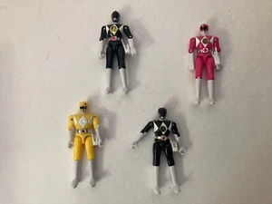 Lot of 4 Vintage Power Rangers 1993 Bandai Thunder Bike Action Figures Blk/Pink - Picture 1 of 15