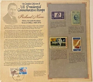 US Presidential Commemorative Stamps: 37th President Richard Nixon 1969-1974 - Picture 1 of 1