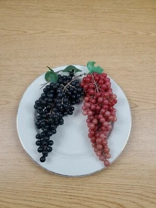 2 - 8" Strands Of Rubber Grapes Faux Rubber Grape Clusters *sales final* - Picture 1 of 6