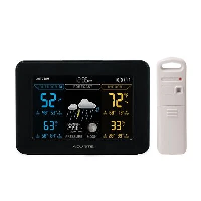 AcuRite 02027A1 Color Weather Station with High Low Temperature and Humidity ... - Image 1 of 4