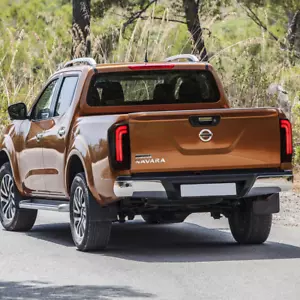 Tail Lights Fits Nissan Navara NP300 D23 2015-UP Smoked Black LED Lamps Dual Cab - Picture 1 of 8
