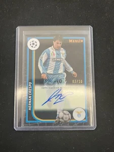 Hernan Crespo 2023-24 Topps Merlin Chrome UCC Base Auto Black Refractor /10 - Picture 1 of 2