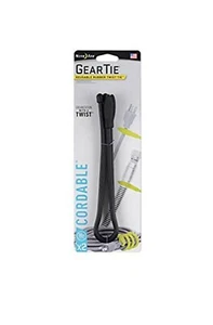 Nite Ize  Gear Tie Cordable  18 in. L Black  Cable Tie  1 pk NEW 2 To a Pack - Picture 1 of 6