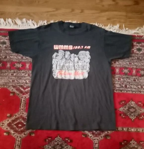 Vintage WMMS 100.7 FM Classic Rock Saturday Night XL Size T-shirt Cleveland,Ohio - Picture 1 of 24