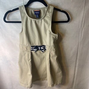French Toast Navy Pleated Double Buckle Jumper School Uniform Girls Size 6 - Picture 1 of 5