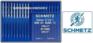 AGO MACCHINA DA CUCIRE SCHMETZ DPX17 NM:80 SIZE12 SY3355 PIEDINO INDUSTRIALE - Foto 1 di 4