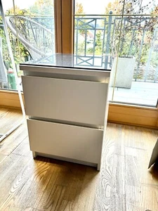 Glasplatte für Nachtisch Ikea , Rauch Glas - Bild 1 von 3