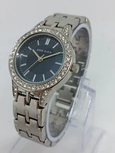 Anne Klein 10/9823 Women's 28mm Black MOP Dial Crystal Bezel Quartz Watch - Picture 1 of 10